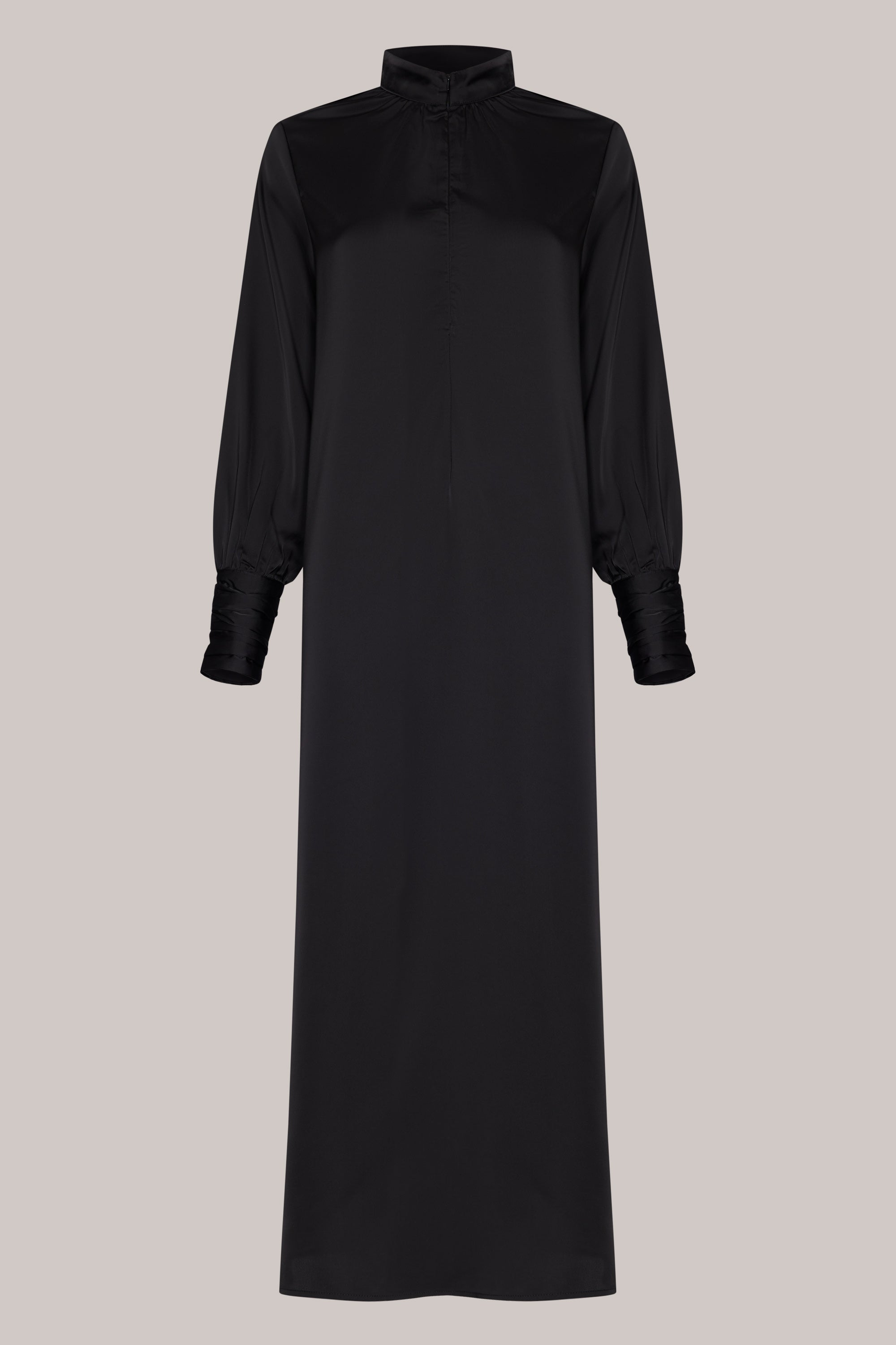 NAKHAL SATIN DRESS - BLACK